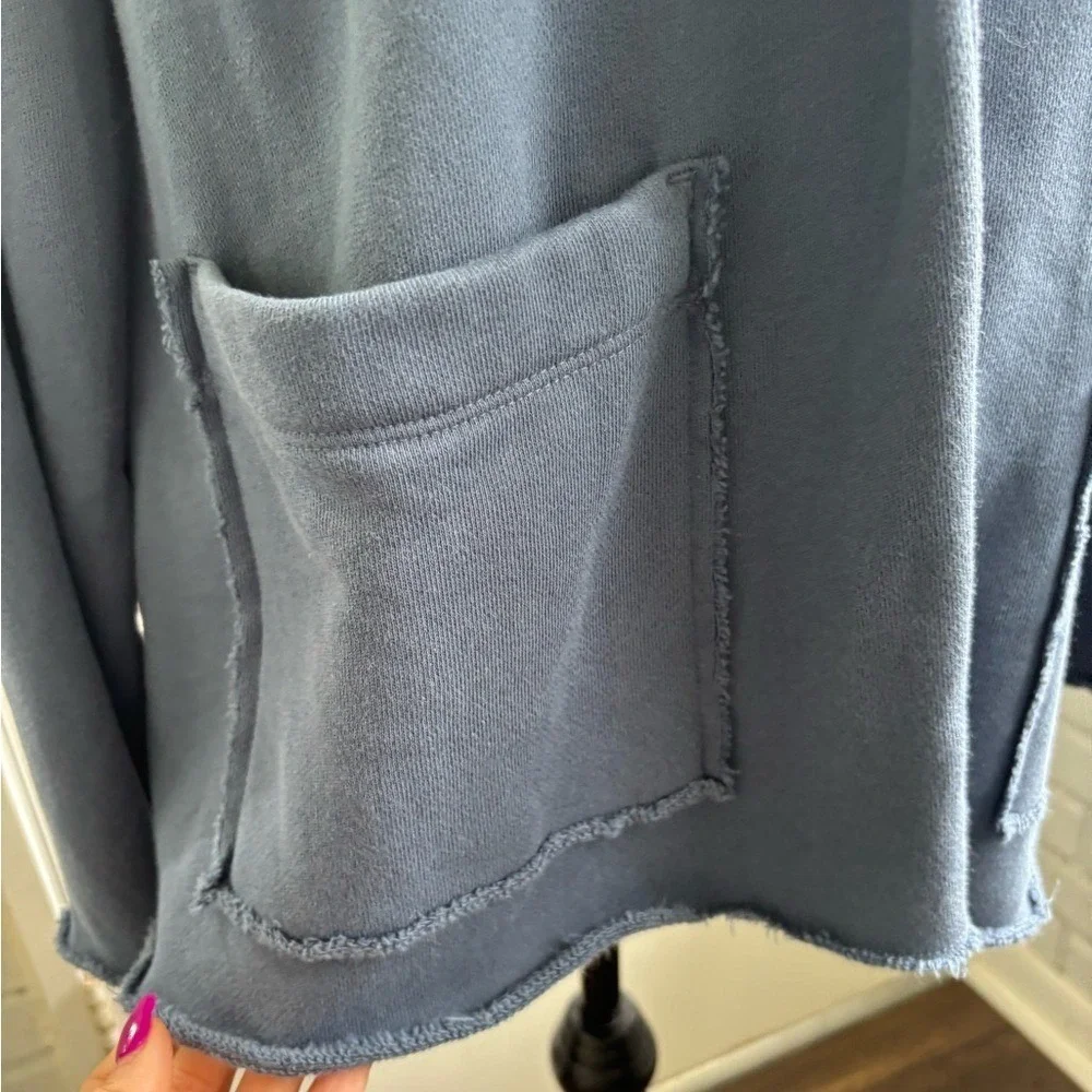 Eileen Fisher Organic Cotton French Terry Shawl‎ Collar Jacket medium layered